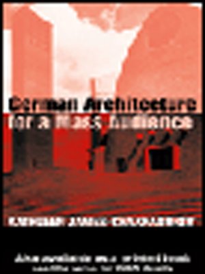 cover image of German Architecture for a Mass Audience